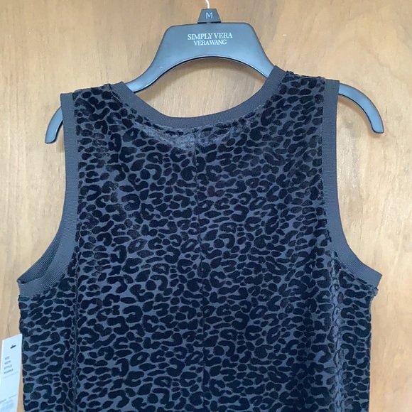 Apt 9 sleeveless black leopard print top with stretch size M - Picture 11 of 15